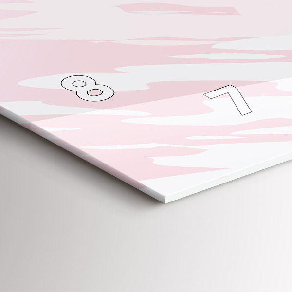 Reloj de cristal horizontal Abstracción pastel