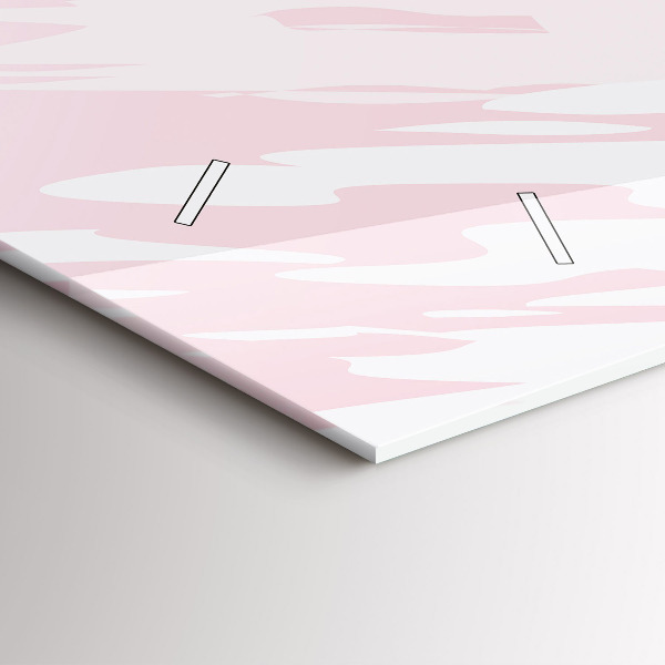 Reloj de cristal horizontal Abstracción pastel