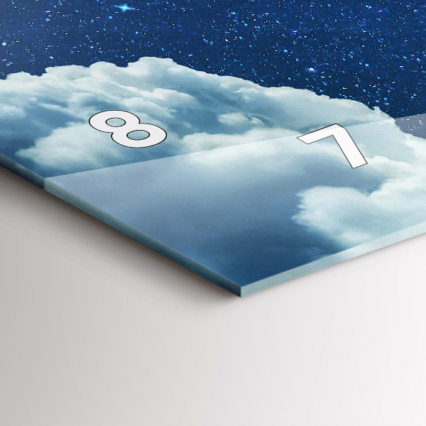 Reloj de cristal horizontal Cielo nocturno