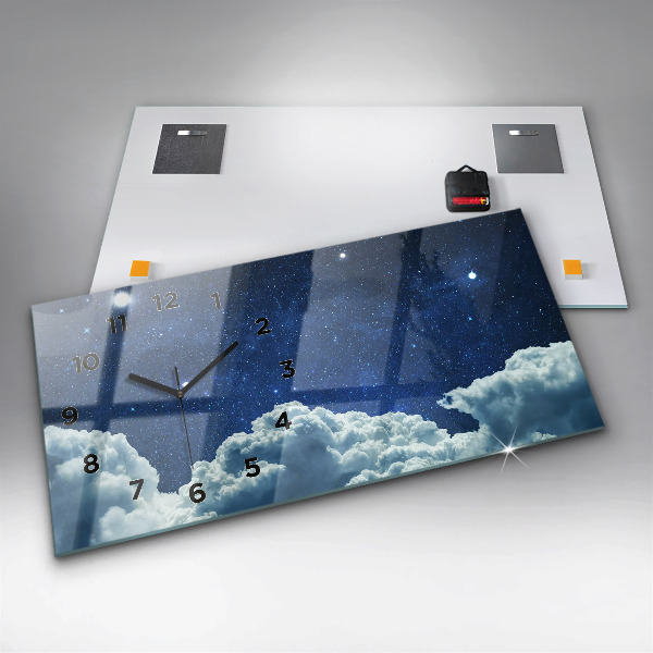 Reloj de cristal horizontal Cielo nocturno