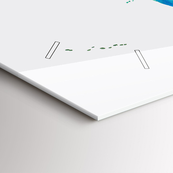 Reloj horizontal Acuarela mapamundi