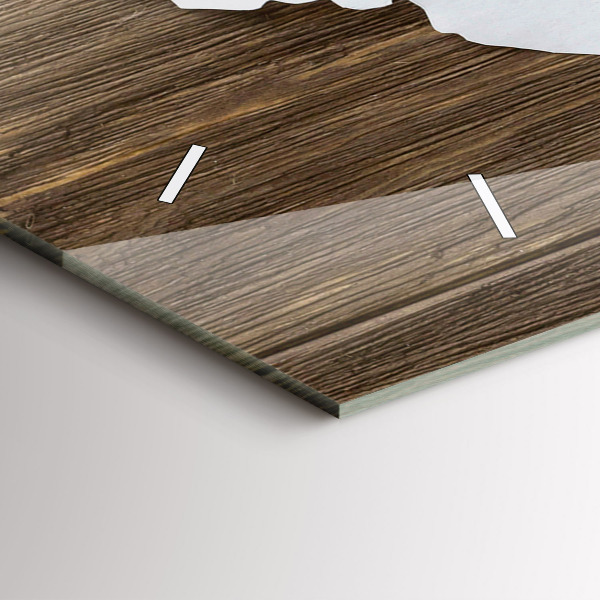 Reloj horizontal Mapa del mundo sobre tablas