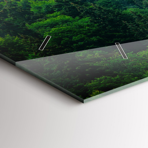 Reloj de cristal horizontal Bosque brumoso