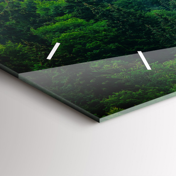 Reloj de cristal horizontal Bosque brumoso