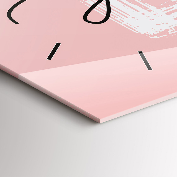 Reloj de cristal horizontal Inscripción Love yourself