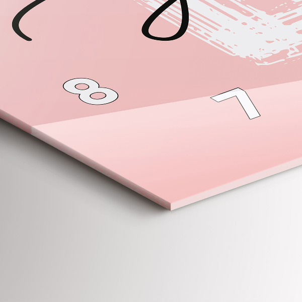 Reloj de cristal horizontal Inscripción Love yourself