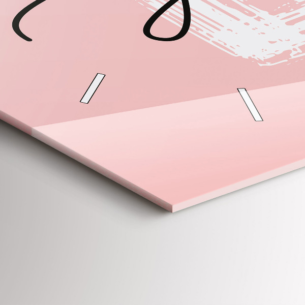 Reloj de cristal horizontal Inscripción Love yourself