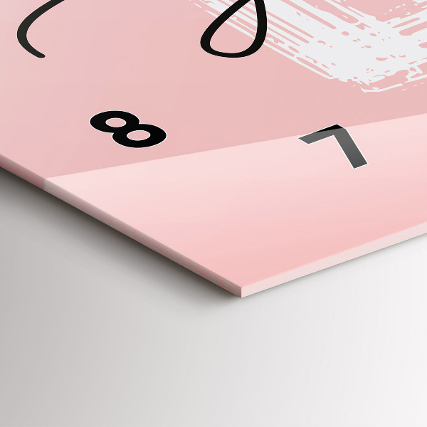 Reloj de cristal horizontal Inscripción Love yourself