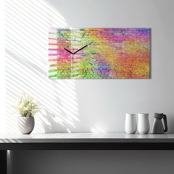 Reloj de cristal horizontal Pared pintada