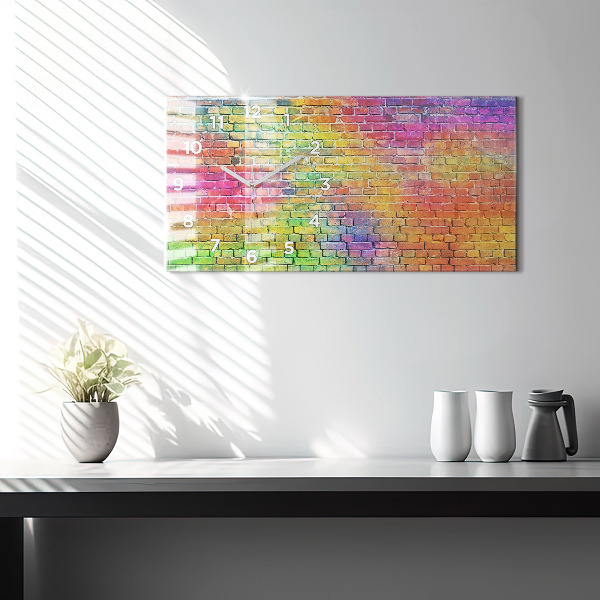 Reloj de cristal horizontal Pared pintada