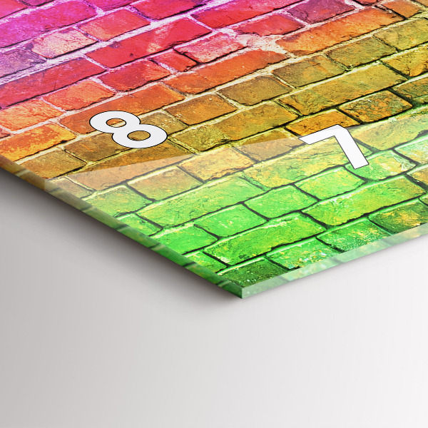 Reloj de cristal horizontal Pared pintada