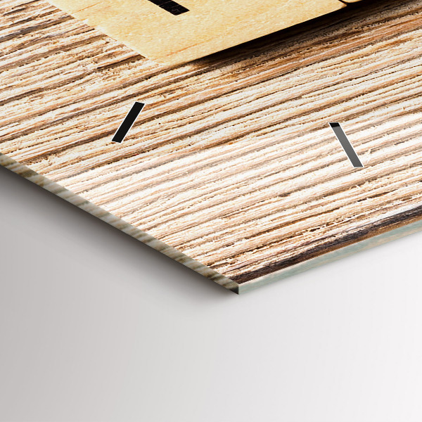 Reloj de cristal horizontal Inscripción familiar