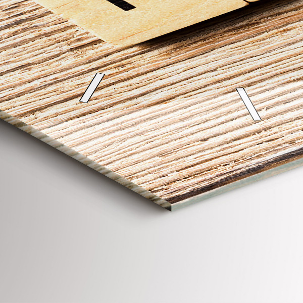 Reloj de cristal horizontal Inscripción familiar