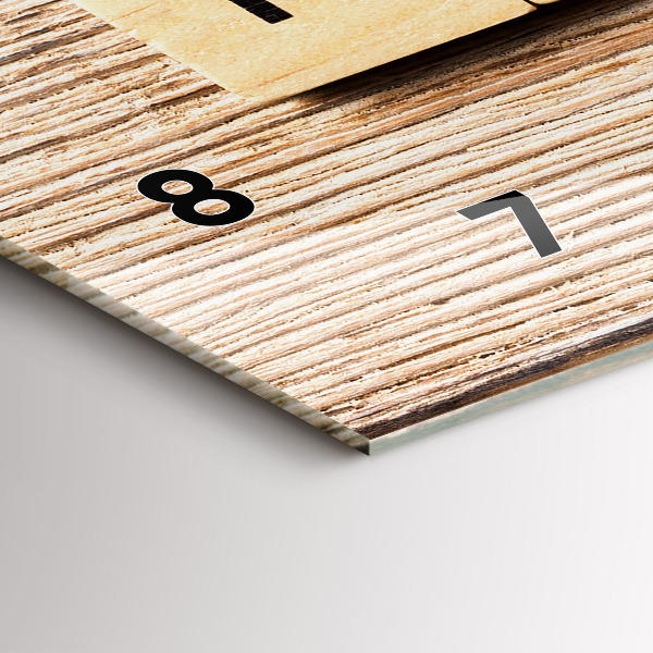 Reloj de cristal horizontal Inscripción familiar