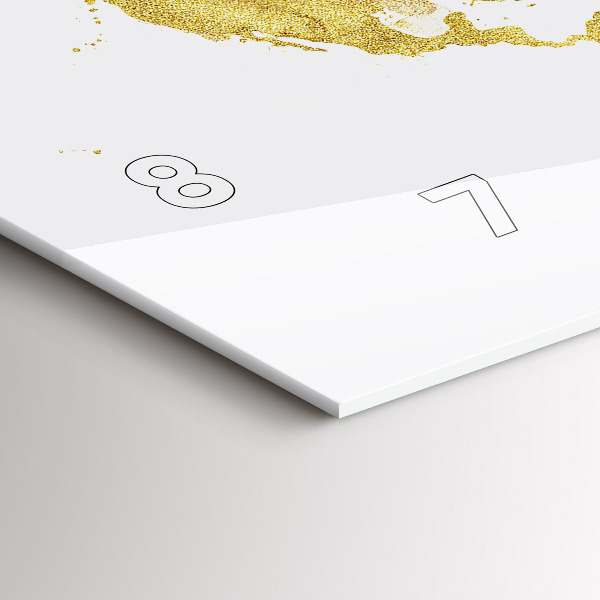 Reloj horizontal Mapamundi dorado