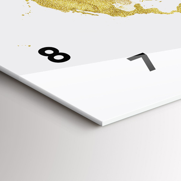 Reloj horizontal Mapamundi dorado