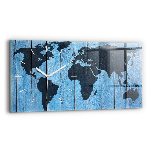 Reloj de cristal horizontal Tablero mapamundi