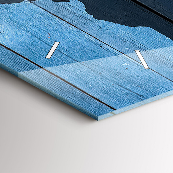 Reloj de cristal horizontal Tablero mapamundi