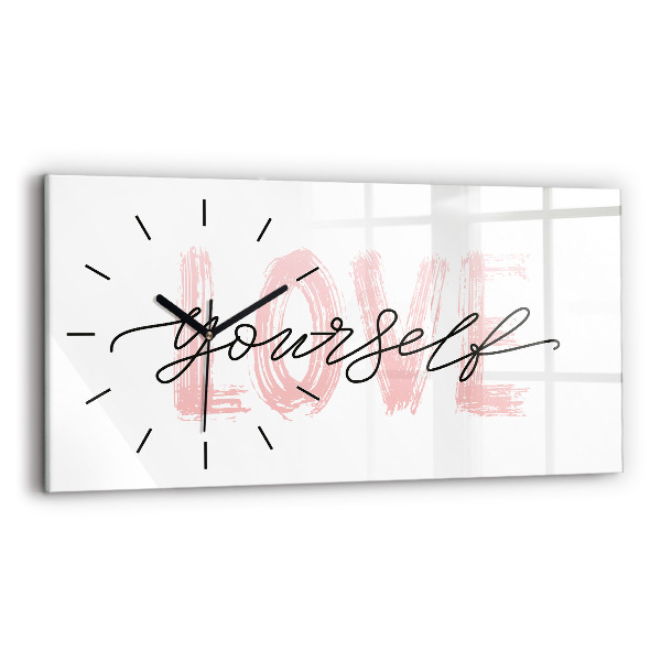 Reloj horizontal Inscripción ámate a ti mismo