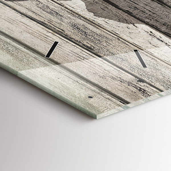 Reloj de cristal horizontal Mapa del mundo Tablones