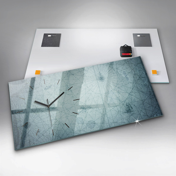 Reloj de cristal horizontal Mapa vintage