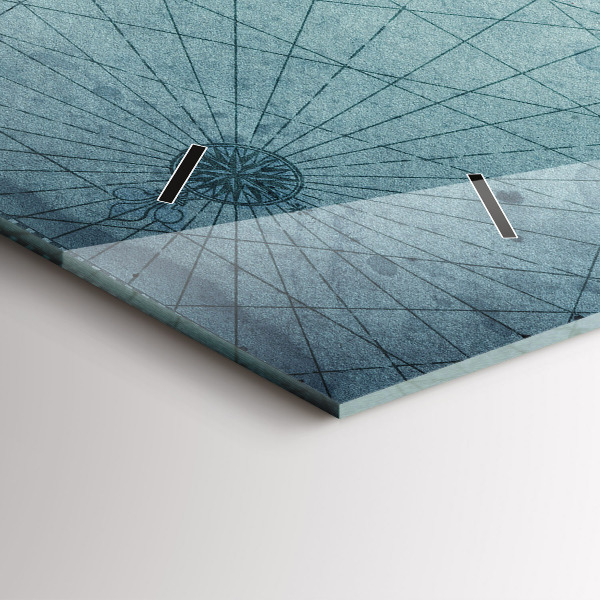 Reloj de cristal horizontal Mapa vintage