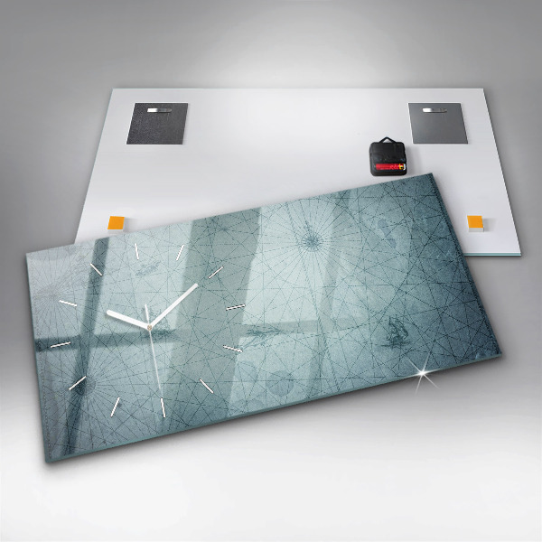 Reloj de cristal horizontal Mapa vintage