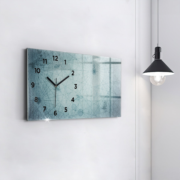 Reloj de cristal horizontal Mapa vintage