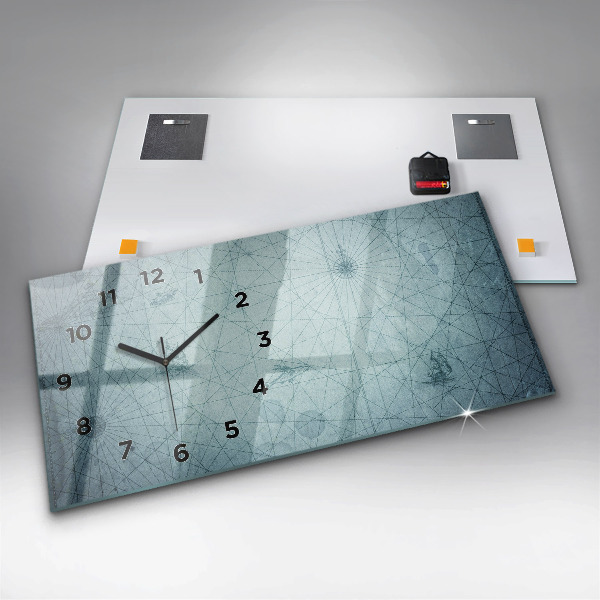 Reloj de cristal horizontal Mapa vintage