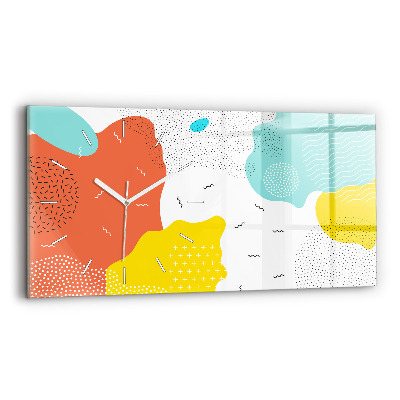 Reloj de cristal horizontal POP abstracto