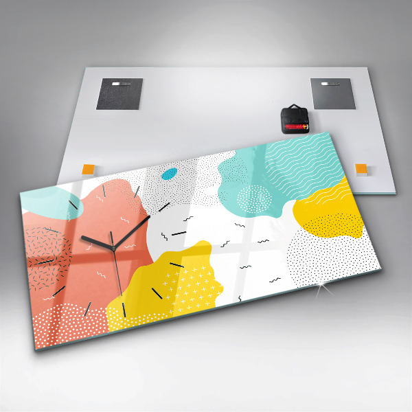 Reloj de cristal horizontal POP abstracto