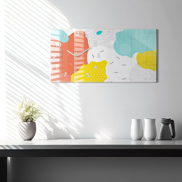 Reloj de cristal horizontal POP abstracto