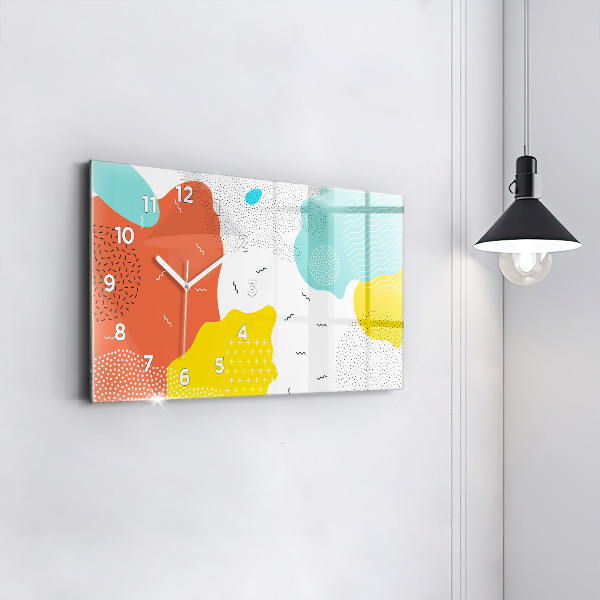 Reloj de cristal horizontal POP abstracto