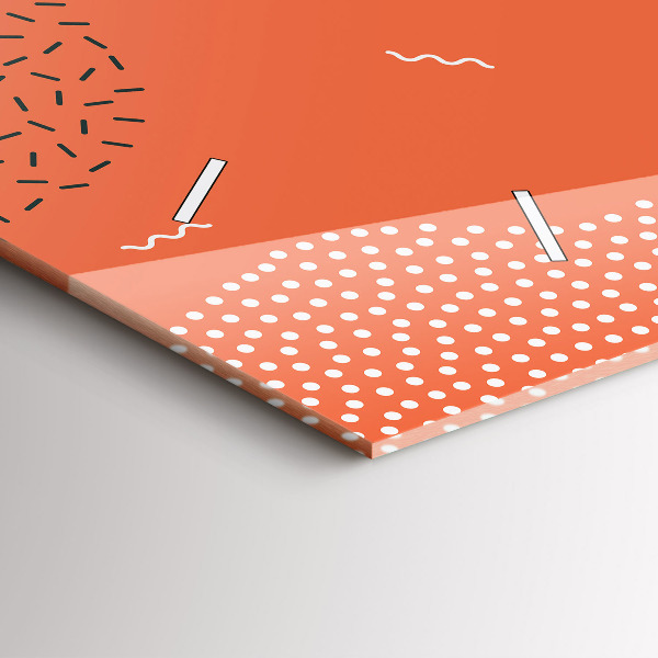 Reloj de cristal horizontal POP abstracto