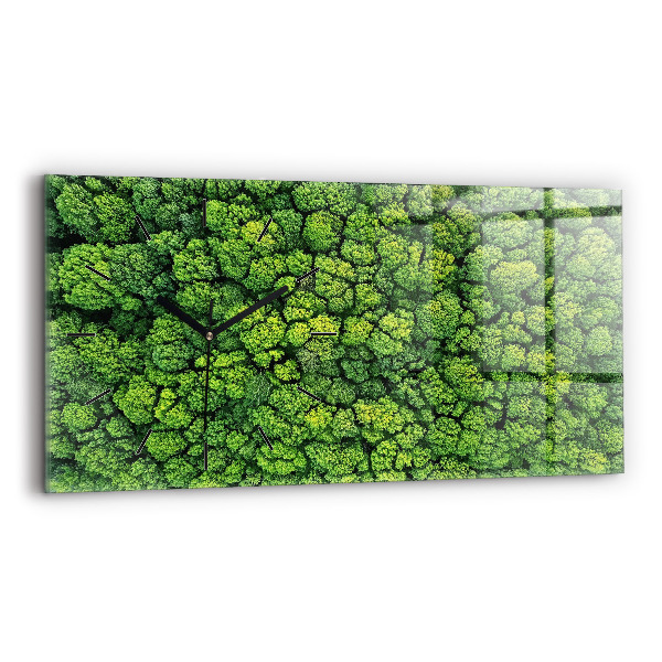 Reloj horizontal Bosque a vista de pájaro