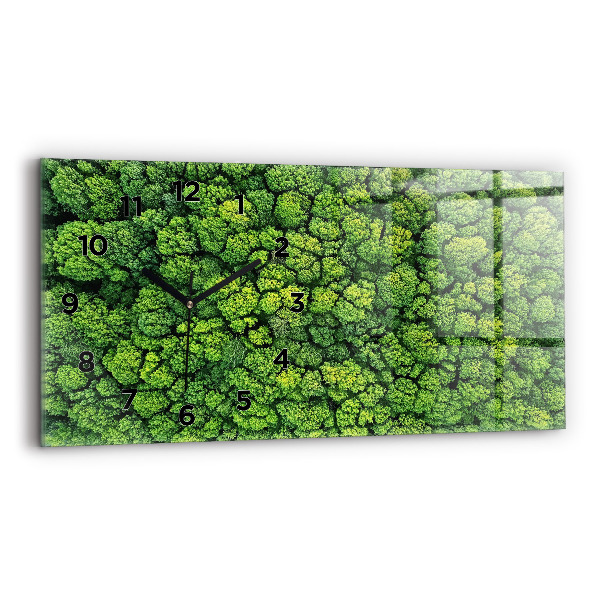 Reloj horizontal Bosque a vista de pájaro