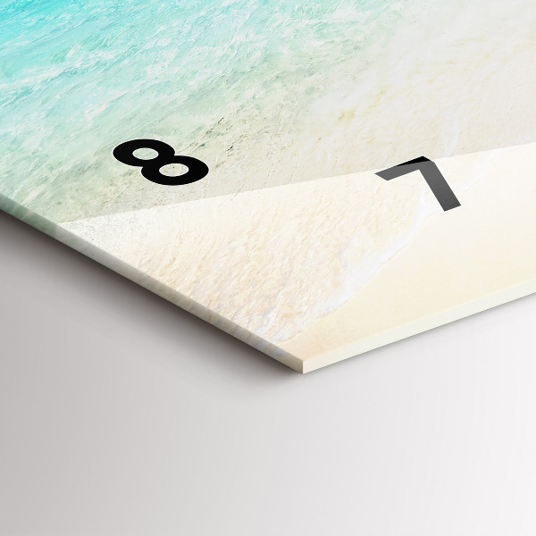 Reloj de cristal horizontal Isla tropical