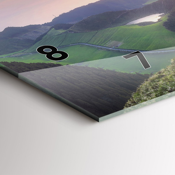 Reloj de cristal horizontal Paisaje de montaña