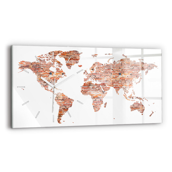 Reloj horizontal Viejo mapa de ladrillos
