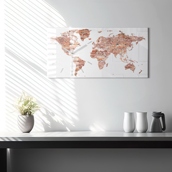 Reloj horizontal Viejo mapa de ladrillos