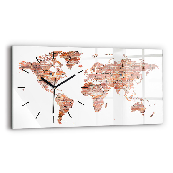 Reloj horizontal Viejo mapa de ladrillos