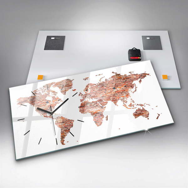 Reloj horizontal Viejo mapa de ladrillos