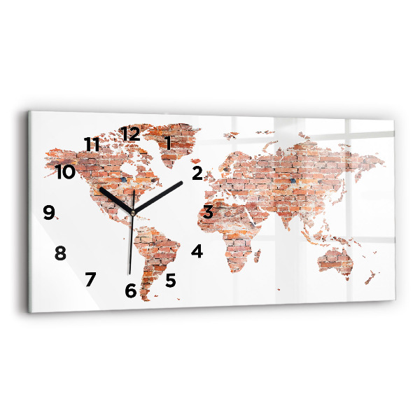 Reloj horizontal Viejo mapa de ladrillos