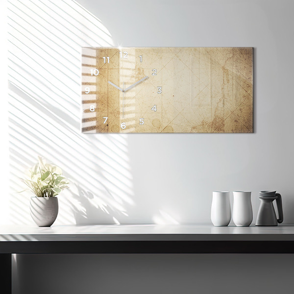 Reloj de cristal horizontal Viejo mapa del mundo