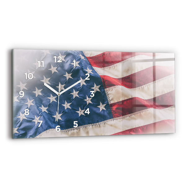 Reloj horizontal Bandera americana