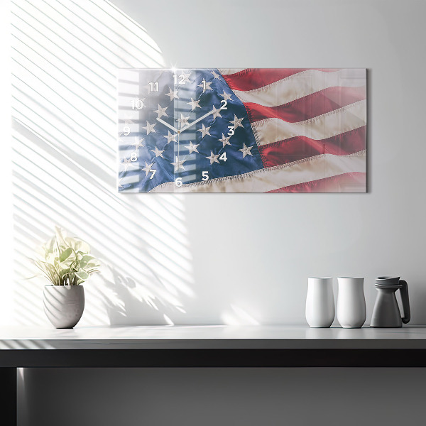 Reloj horizontal Bandera americana