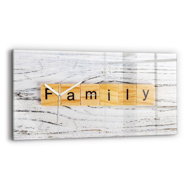 Reloj de cristal horizontal Familia