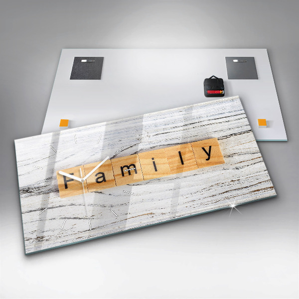 Reloj de cristal horizontal Familia