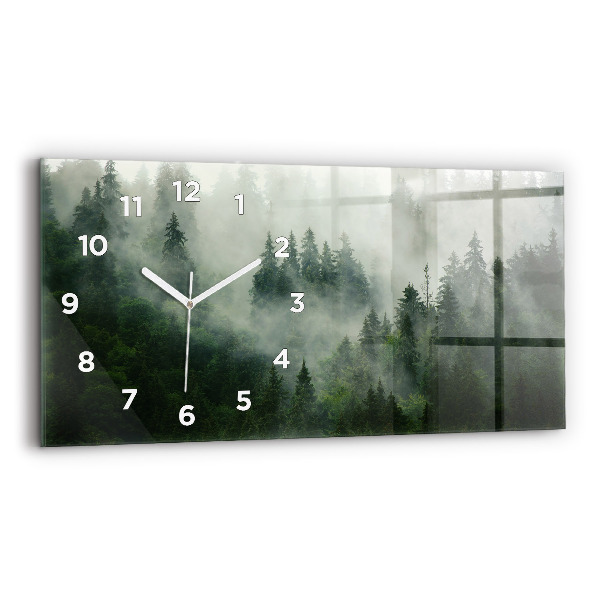 Reloj de cristal horizontal Bosque brumoso