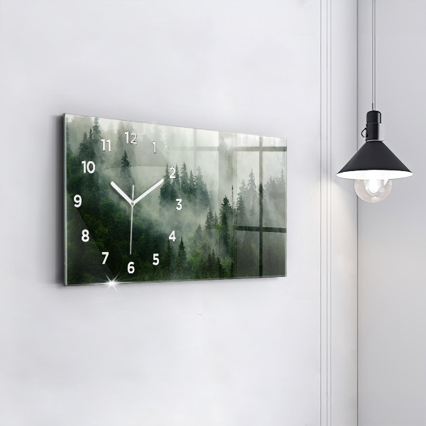 Reloj de cristal horizontal Bosque brumoso